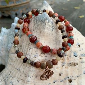 Handmade bracelet semi precious